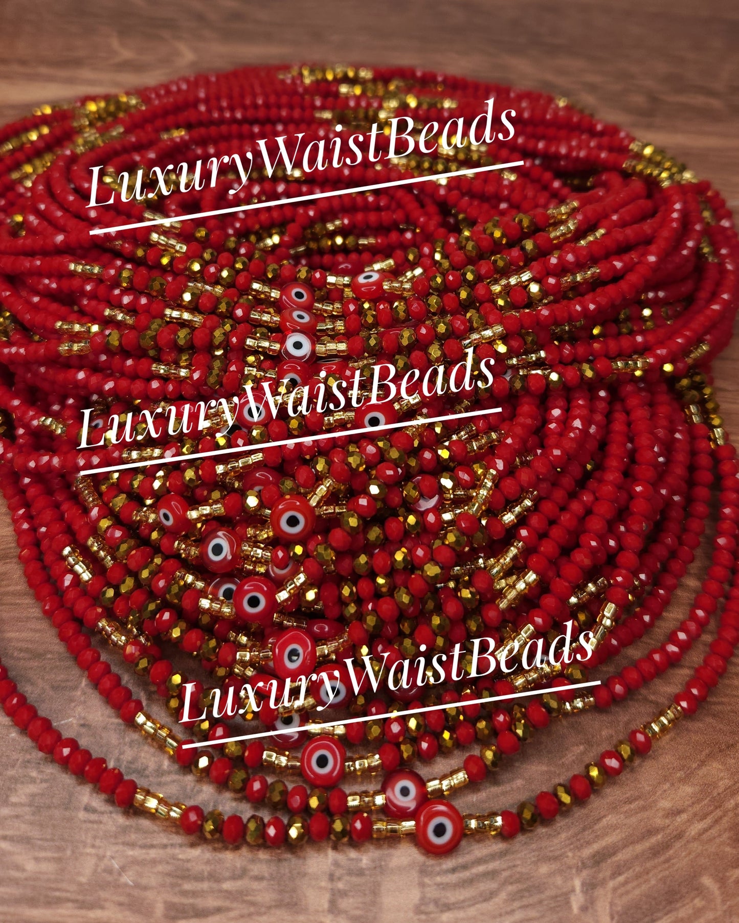 Evil Eye in Wine Red Crystals