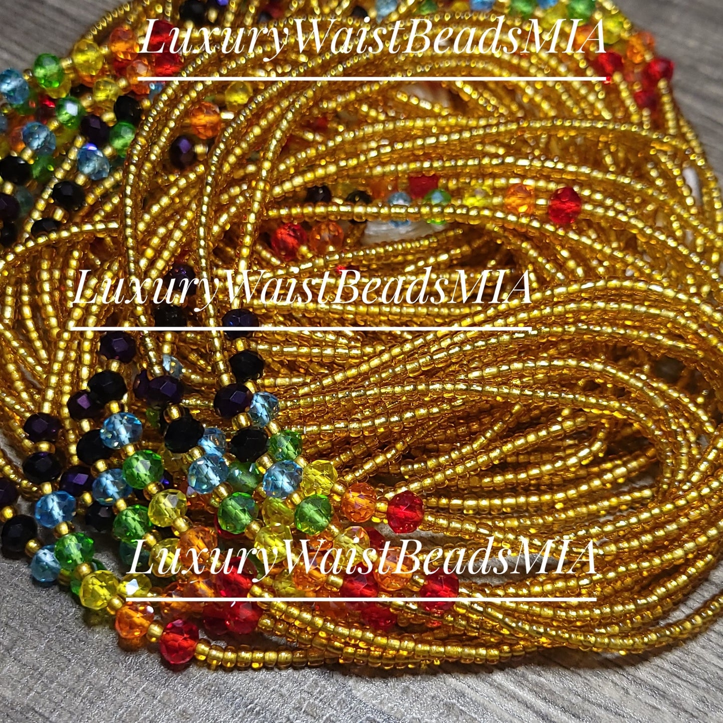 Chakra Crystals in Gold