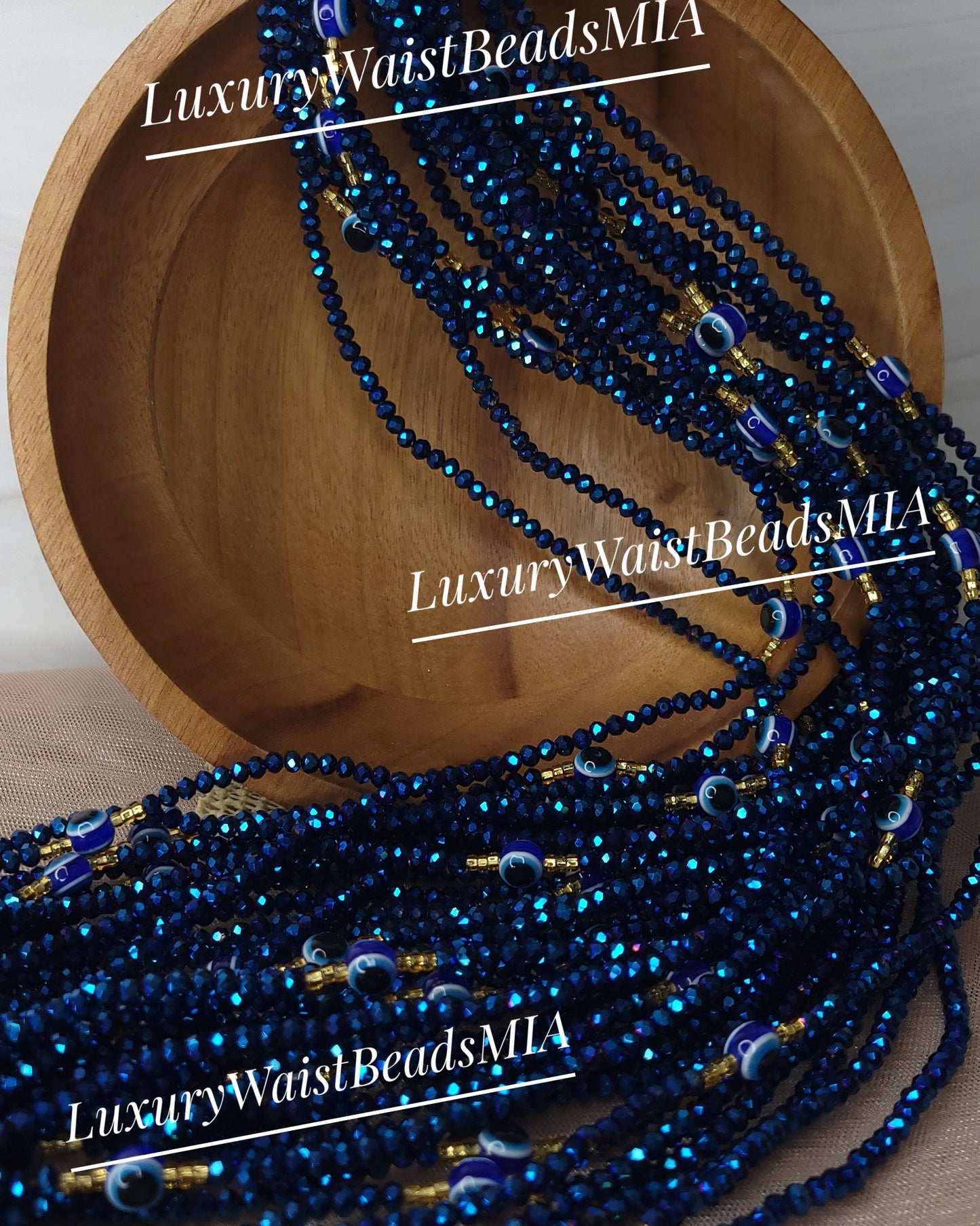 Evil Eye in Dark Blue Crystals