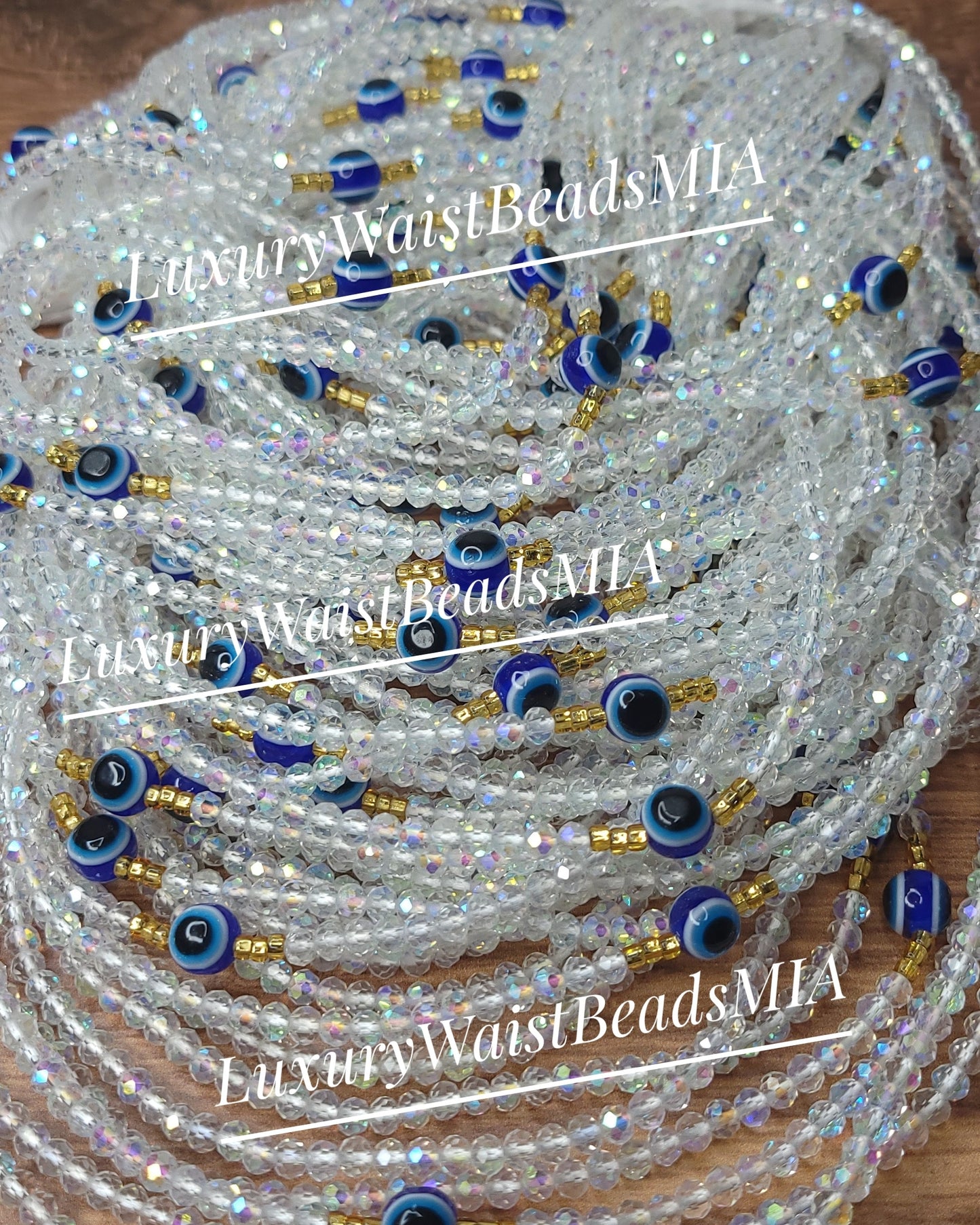 Evil Eye in Clear Crystals