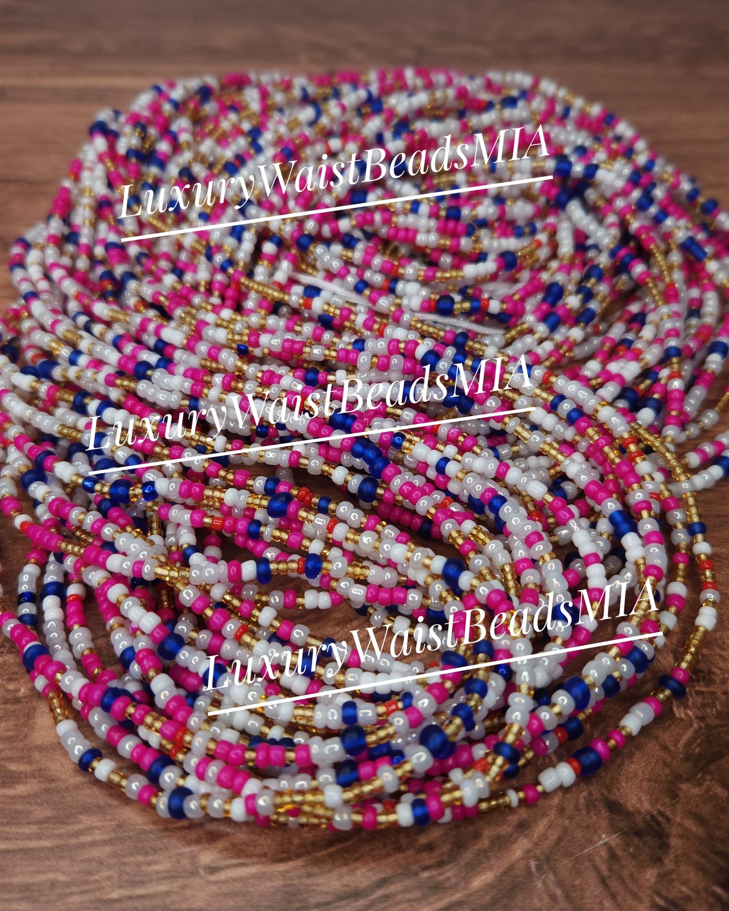 Pink White & Royal Blue Mix