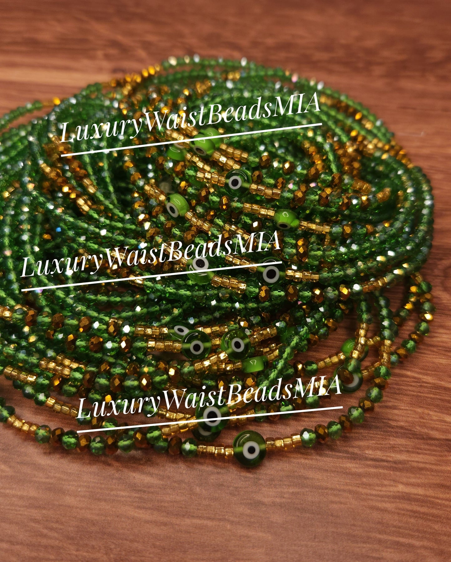 Evil Eye in Green Crystals