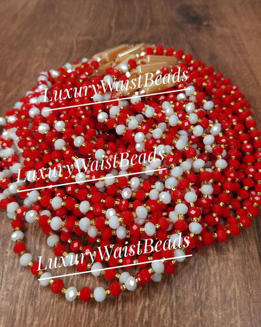 Red & White Crystals with Tan