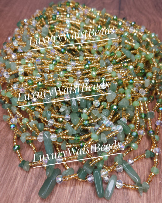 Exclusive Green Aventurine with Crystals