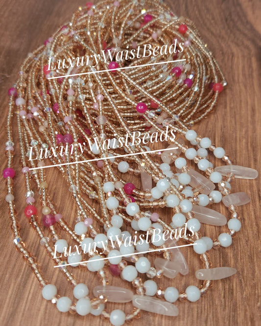 Exclusive Rose Quartz in Pink & White Crystal Mix