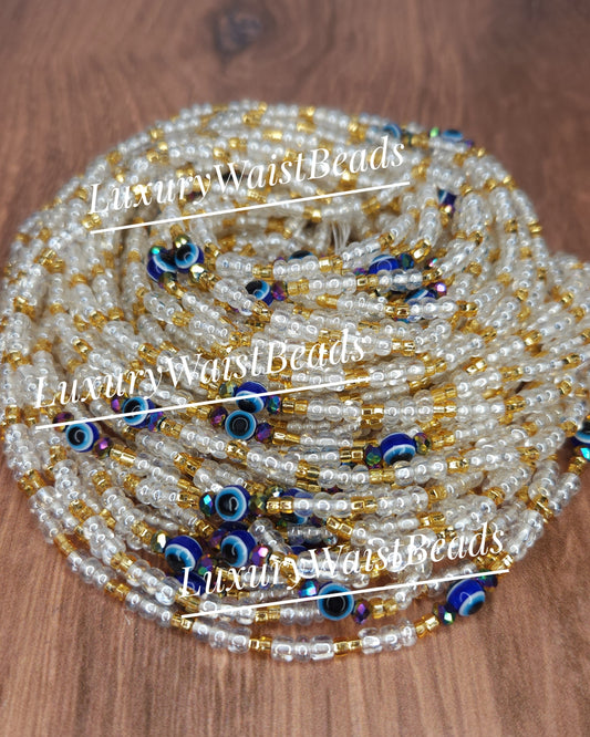 Evil Eye in Clear & Gold Mix