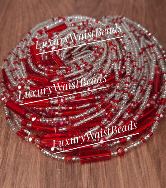 Red & Silver Mix with Red Long Crystals