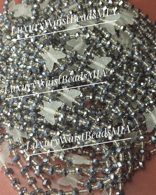 Glow Butterflies in Platinum Crystals (medium)