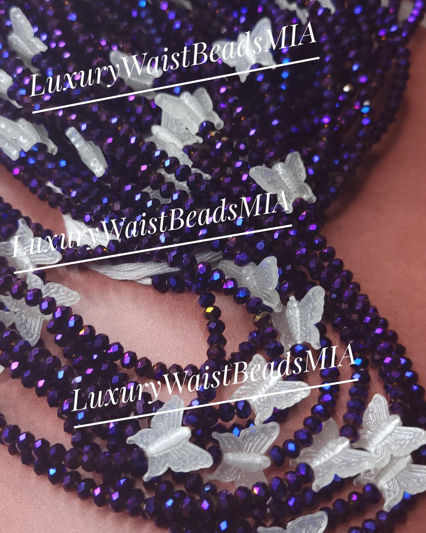 Glow Butterflies in Purple Crystals