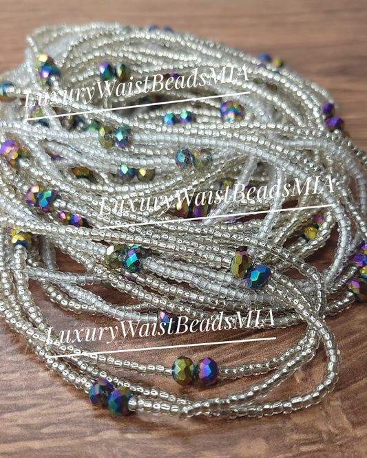 Clear with Iridescent Crystals (double)