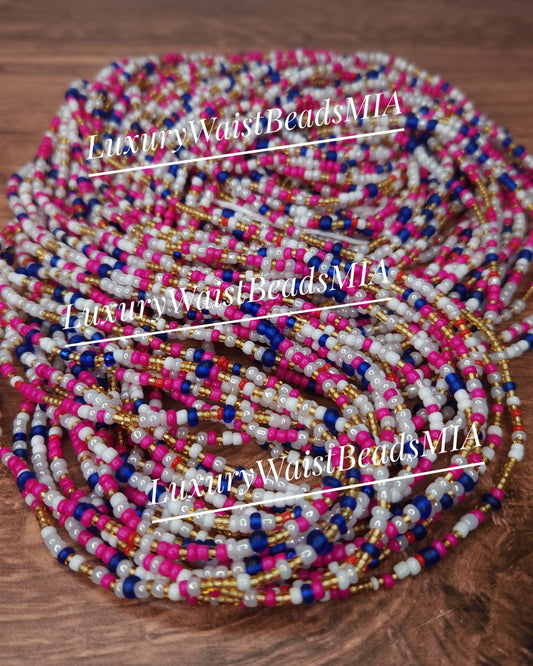 Pink White & Royal Blue Mix